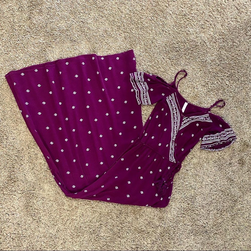 Xhilaration burgundy maxi dress XS